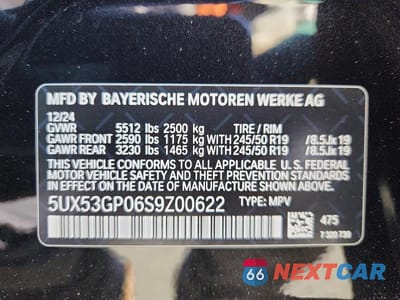 Zdjęcie 13 z 13 samochodu: 2025 BMW X3 30 XDRIVE VIN:5UX53GP06S9Z00622 - miniatura