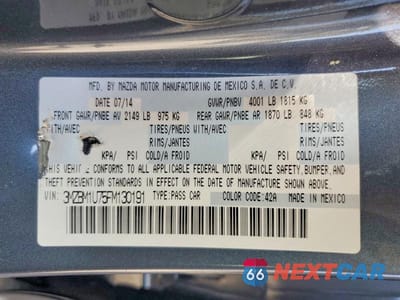 Zdjęcie 12 z 12 samochodu: 2015 MAZDA 3 SPORT VIN:3MZBM1U75FM130191 - miniatura