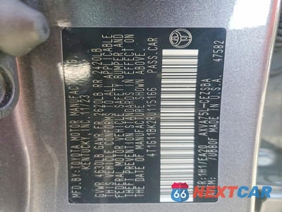 Zdjęcie 12 z 12 samochodu: 2024 TOYOTA CAMRY SE VIN:4T1G11BK2RU115166 - miniatura