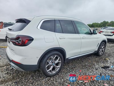 Trzecie zdjęcie samochodu z tyłu: 2022 BMW X3 SDRIVE30I VIN:5UX43DP00N9M67880 - miniatura