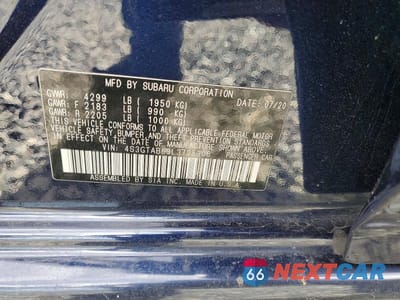 Zdjęcie 14 z 14 samochodu: 2020 SUBARU IMPREZA VIN:4S3GTAB69L3725306 - miniatura