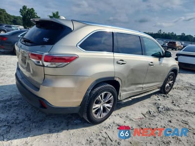 Trzecie zdjęcie samochodu z tyłu: 2014 TOYOTA HIGHLANDER XLE VIN:5TDKKRFH2ES011154 - miniatura