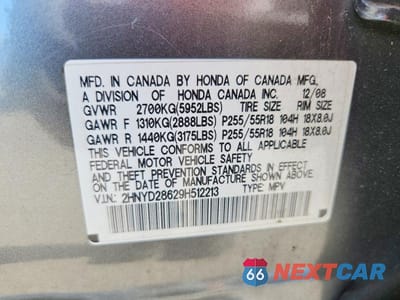 Zdjęcie 13 z 13 samochodu: 2009 ACURA MDX TECHNOLOGY VIN:2HNYD28629H512213 - miniatura