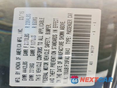 Zdjęcie 12 z 12 samochodu: 2015 ACURA TLX VIN:19UUB1F39FA019640 - miniatura