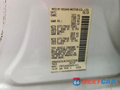 Zdjęcie 13 z 13 samochodu: 2018 NISSAN TITAN PRO-4X VIN:1N6AA1E5XJN543708 - miniatura