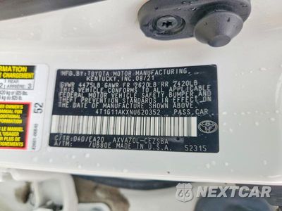 Zdjęcie 12 z 12 samochodu: 2022 TOYOTA CAMRY SE VIN:4T1G11AKXNU620352 - miniatura