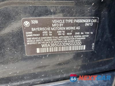 Zdjęcie 12 z 12 samochodu: 2013 BMW 328 XI SULEV VIN:WBA3B5G53DNS02200 - miniatura