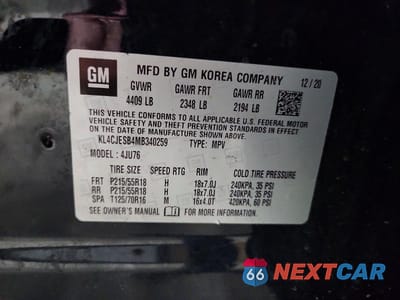 Zdjęcie 13 z 13 samochodu: 2021 BUICK ENCORE PREFERRED VIN:KL4CJESB4MB340259 - miniatura