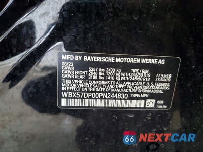 Zdjęcie 13 z 13 samochodu: 2023 BMW X3 XDRIVE30I VIN:WBX57DP00PN244830 - miniatura