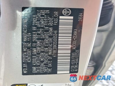 Zdjęcie 12 z 12 samochodu: 2005 TOYOTA CAMRY LE VIN:4T1BE30K05U005546 - miniatura