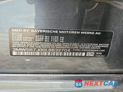 Zdjęcie 12 z 12 samochodu: 2020 BMW 330XI VIN:3MW5R7J00L8B32704 - miniatura