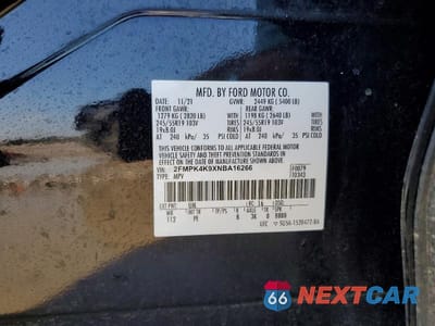 Zdjęcie 13 z 13 samochodu: 2022 FORD EDGE TITANIUM VIN:2FMPK4K9XNBA16266 - miniatura