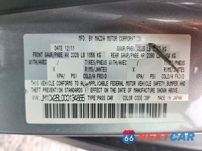 Zdjęcie 13 z 13 samochodu: 2012 MAZDA 5 VIN:JM1CW2BL0C0134865 - miniatura