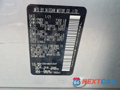 Zdjęcie 12 z 12 samochodu: 2021 NISSAN ARMADA SL VIN:JN8AY2BA1M9372547 - miniatura