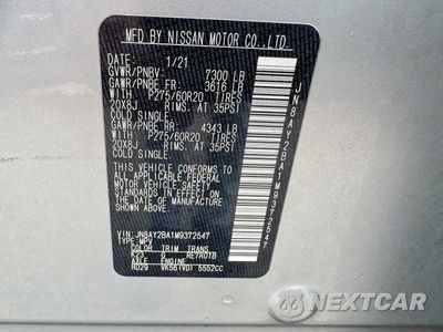Zdjęcie 12 z 12 samochodu: 2021 NISSAN ARMADA SL VIN:JN8AY2BA1M9372547 - miniatura