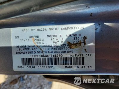 Zdjęcie 12 z 12 samochodu: 2012 MAZDA 3 I VIN:JM1BL1UG8C1568590 - miniatura