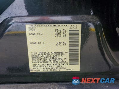 Zdjęcie 12 z 12 samochodu: 2014 NISSAN ALTIMA 2.5 S VIN:1N4AL3AP8EC195303 - miniatura