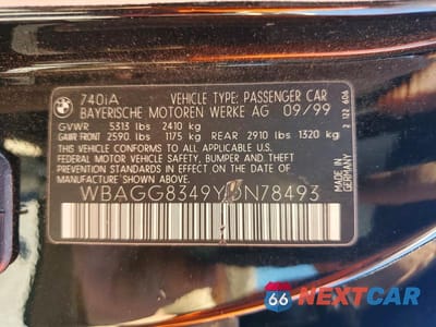 Zdjęcie 12 z 12 samochodu: 2000 BMW 740 I AUTOMATIC VIN:WBAGG8349YDN78493 - miniatura