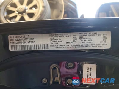 Zdjęcie 12 z 12 samochodu: 2024 RAM 2500 LARAMIE VIN:3C6UR5FL9RG226818 - miniatura