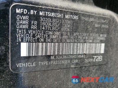 Zdjęcie 12 z 12 samochodu: 2019 MITSUBISHI MIRAGE ES VIN:ML32A3HJ2KH014641 - miniatura