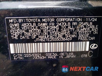 Zdjęcie 12 z 12 samochodu: 2025 LEXUS IS 350 F SPORT DESIGN VIN:JTHBZ1E25S5038469 - miniatura