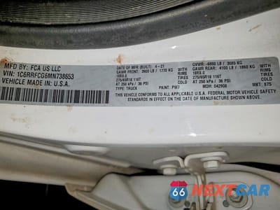 Zdjęcie 12 z 12 samochodu: 2021 RAM 1500 TRADESMAN VIN:1C6RRFCG6MN738653 - miniatura