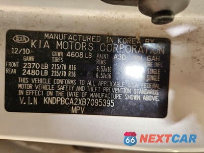 Zdjęcie 13 z 13 samochodu: 2011 KIA SPORTAGE LX VIN:KNDPBCA2XB7095395 - miniatura