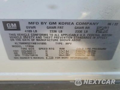 Zdjęcie 14 z 14 samochodu: 2022 CHEVROLET TRAILBLAZER LS VIN:KL79MMS21NB141895 - miniatura