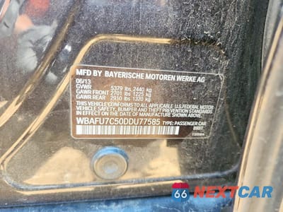 Zdjęcie 13 z 13 samochodu: 2013 BMW 535 XI VIN:WBAFU7C50DDU77585 - miniatura