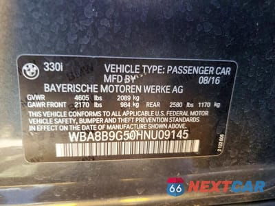 Zdjęcie 12 z 12 samochodu: 2017 BMW 330 I VIN:WBA8B9G50HNU09145 - miniatura