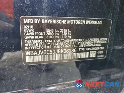 Zdjęcie 13 z 13 samochodu: 2018 BMW 640 XIGT VIN:WBAJV6C50JBK06986 - miniatura