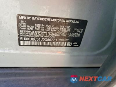 Zdjęcie 13 z 13 samochodu: 2018 BMW X6 SDRIVE35I VIN:5UXKU0C51J0G80773 - miniatura