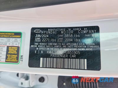 Zdjęcie 13 z 13 samochodu: 2024 HYUNDAI ELANTRA SEL VIN:KMHLS4DG4RU851905 - miniatura