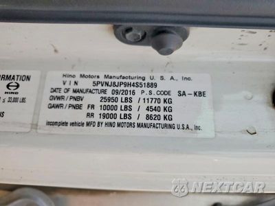 Zdjęcie 10 z 10 samochodu: 2017 HINO 268A REFRIGERATED BOX TRUCK VIN:5PVNJ8JP9H4S51889 - miniatura