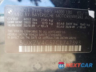Zdjęcie 13 z 13 samochodu: 2012 BMW X5 XDRIVE35I VIN:5UXZV4C57CL747393 - miniatura