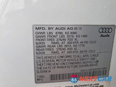 Zdjęcie 12 z 12 samochodu: 2013 AUDI Q7 PREMIUM PLUS VIN:WA1LGBFE5DD015867 - miniatura