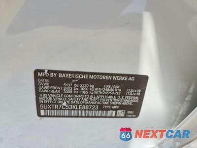 Zdjęcie 14 z 14 samochodu: 2019 BMW X3 SDRIVE30I VIN:5UXTR7C53KLE88723 - miniatura