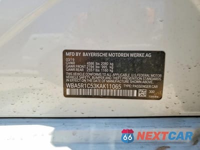 Zdjęcie 13 z 13 samochodu: 2019 BMW 330I VIN:WBA5R1C53KAK11065 - miniatura