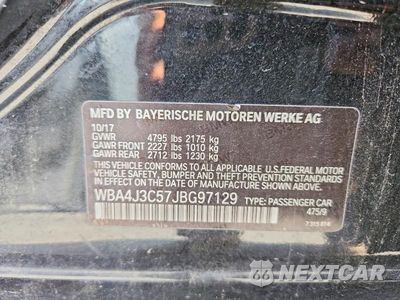 Zdjęcie 12 z 12 samochodu: 2018 BMW 430XI GRAN COUPE VIN:WBA4J3C57JBG97129 - miniatura