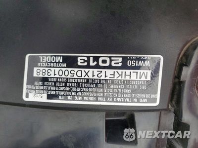 Zdjęcie 10 z 10 samochodu: 2013 HONDA PCX 150 VIN:MLHKF121XD5001388 - miniatura
