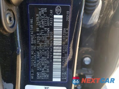 Zdjęcie 12 z 12 samochodu: 2021 TOYOTA CAMRY SE VIN:4T1G11AK2MU476830 - miniatura