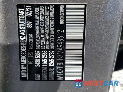 Zdjęcie 12 z 12 samochodu: 2021 MERCEDES-BENZ E 350 4MATIC VIN:W1KZF8EB7MA948612 - miniatura
