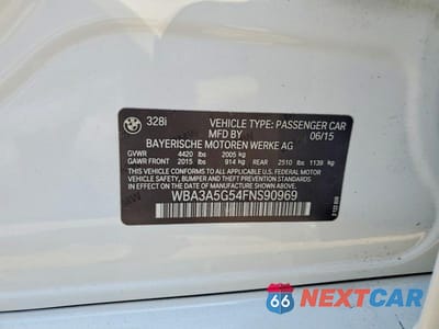 Zdjęcie 13 z 13 samochodu: 2015 BMW 328 I VIN:WBA3A5G54FNS90969 - miniatura