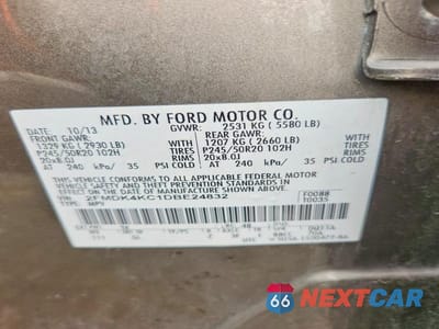 Zdjęcie 13 z 13 samochodu: 2013 FORD EDGE LIMITED VIN:2FMDK4KC1DBE24832 - miniatura