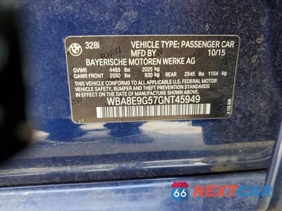 Zdjęcie 12 z 12 samochodu: 2016 BMW 328 I SULEV VIN:WBA8E9G57GNT45949 - miniatura