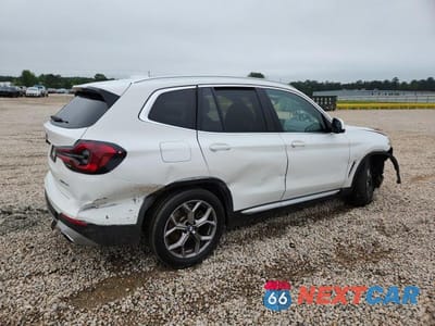 Trzecie zdjęcie samochodu z tyłu: 2022 BMW X3 SDRIVE30I VIN:5UX43DP01N9L64807 - miniatura