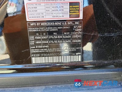 Zdjęcie 13 z 13 samochodu: 2010 MERCEDES-BENZ GL 350 BLUETEC VIN:4JGBF2FB0AA532562 - miniatura