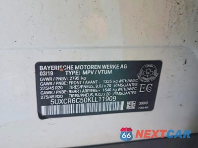 Zdjęcie 10 z 14 samochodu: 2019 BMW X5 XDRIVE40I VIN:5UXCR6C50KLL11909 - miniatura