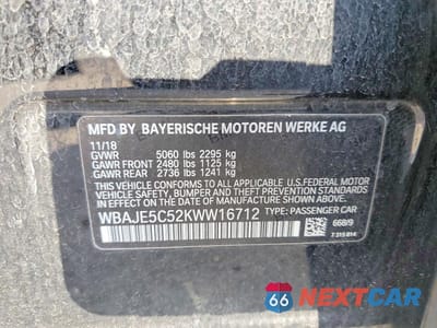 Zdjęcie 12 z 12 samochodu: 2019 BMW 540 I VIN:WBAJE5C52KWW16712 - miniatura