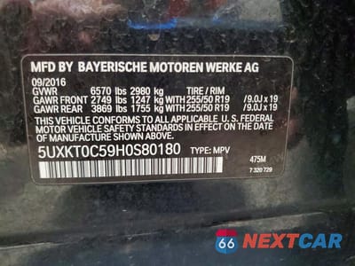 Zdjęcie 14 z 14 samochodu: 2017 BMW X5 XDR40E VIN:5UXKT0C59H0S80180 - miniatura